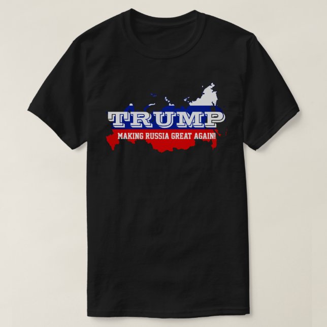 Lustigt "Trump". Skapar Ryssland Underbart igen" T Shirt (Design framsida)