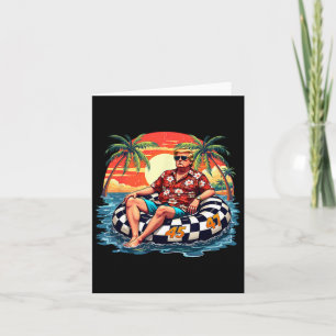 Lustigt Trump Sommaren 2025 Beach Tropical Funny T Kort