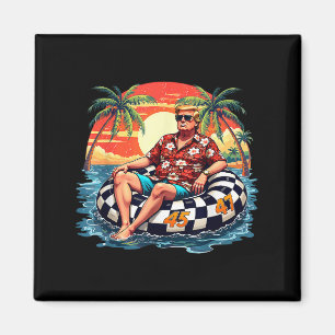Lustigt Trump Sommaren 2025 Beach Tropical Funny T Magnet