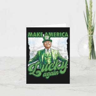 Lustigt Trump St patricks day Gör Amerika Lucky Kort