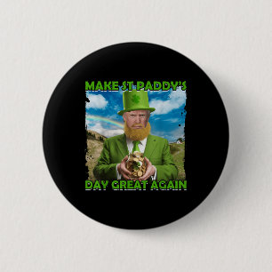 Lustigt Trump-St patricks day Gör St paddys day me Knapp