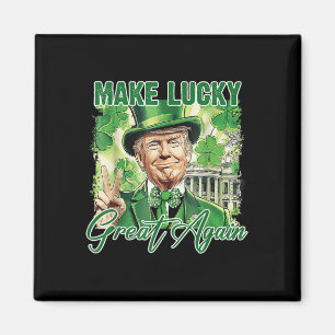 Lustigt Trump Stpatrick Day - gör Lucky Underbar i Magnet