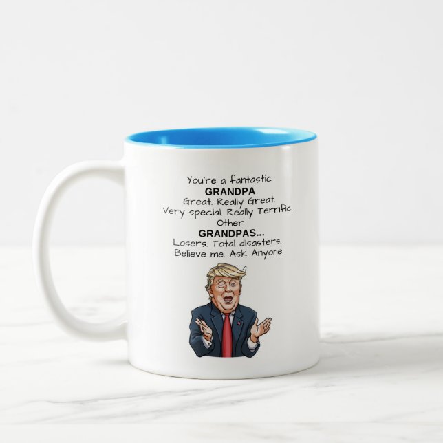 Lustigt Trump Terrific Grandpa-kaffe Mugg Coffee K (Vänster)