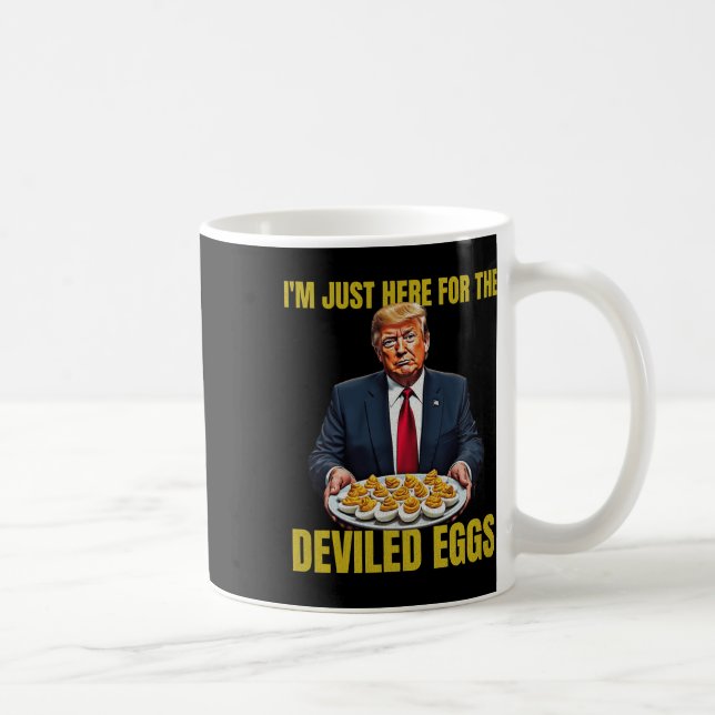 Lustigt Trump-Thanksgiving... Jag är bara här för  Kaffemugg (Höger)