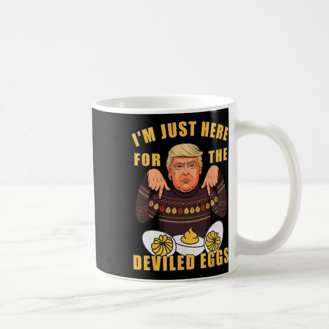 Lustigt Trump-Thanksgiving... Jag är bara här för  Kaffemugg (Höger)