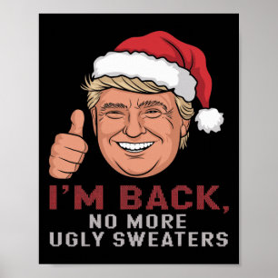 Lustigt Trump Tillbaka, ingen mer jul, ugga sötare Poster