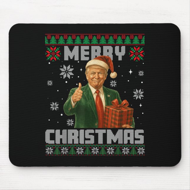 Lustigt Trump Ugly Julafton Sweater Gör jul Underb Musmatta (Framsidan)
