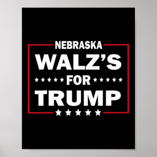 Lustigt Trump Vance W's for Trump Nebraska Manar a Poster