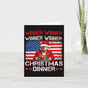 Lustigt Trump Vinnare Vinnare Juldagen Santa A Kort
