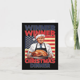 Lustigt Trump Vinnare Vinnare Juldagen Santa A Kort
