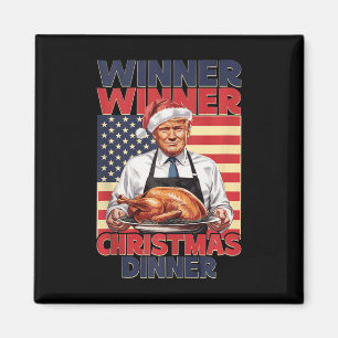 Lustigt Trump Vinnare Vinnare Juldagen Santa A Magnet