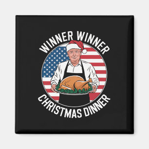 Lustigt Trump Vinnare Vinnare Juldagen Santa A Magnet