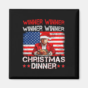 Lustigt Trump Vinnare Vinnare Juldagen Santa A Magnet