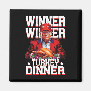 Lustigt Trump Winner Turkey Dinner Thanksgiving Da Magnet