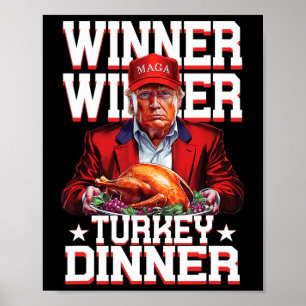 Lustigt Trump Winner Turkey Dinner Thanksgiving Da Poster