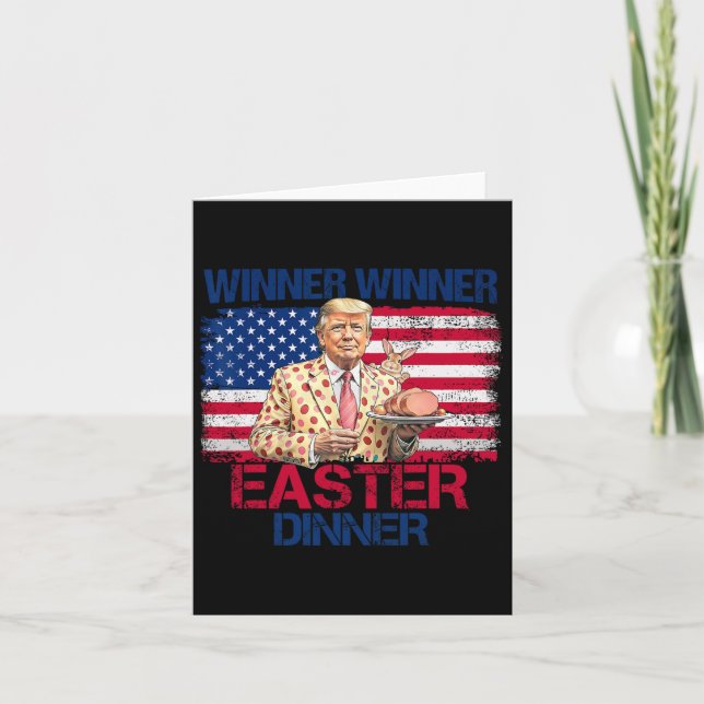 Lustigt Trump Winner Winner Påsk Middag Påsk Kort (Framsida)