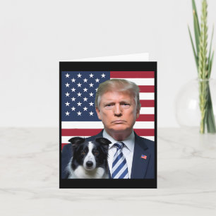 Lustigt trumpel och valet i Gräns Collie Hund USA Kort