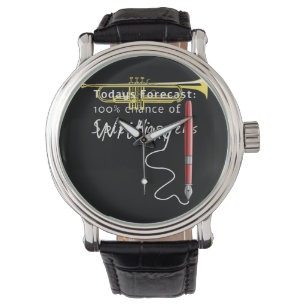 Lustigt Trumpet Spit händer Band Player Armbandsur