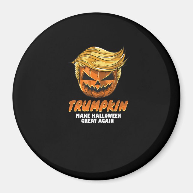 Lustigt Trumpkin Gör Halloween Underbart igen Easy Magnet (Framsidan)