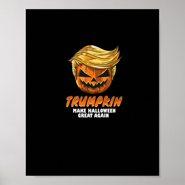 Lustigt Trumpkin Gör Halloween Underbart igen Easy Poster (Framsidan)