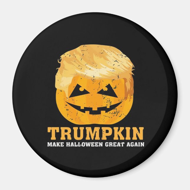 Lustigt Trumpkin Gör Halloween Underbart igen Magnet (Framsidan)