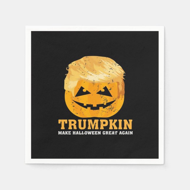 Lustigt Trumpkin Gör Halloween Underbart igen Pappersservett (Framsidan)