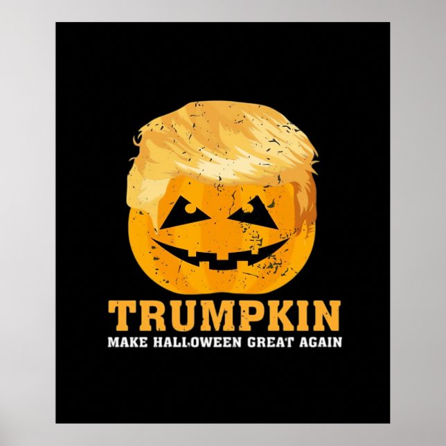 Lustigt Trumpkin Gör Halloween Underbart igen Poster (Framsidan)