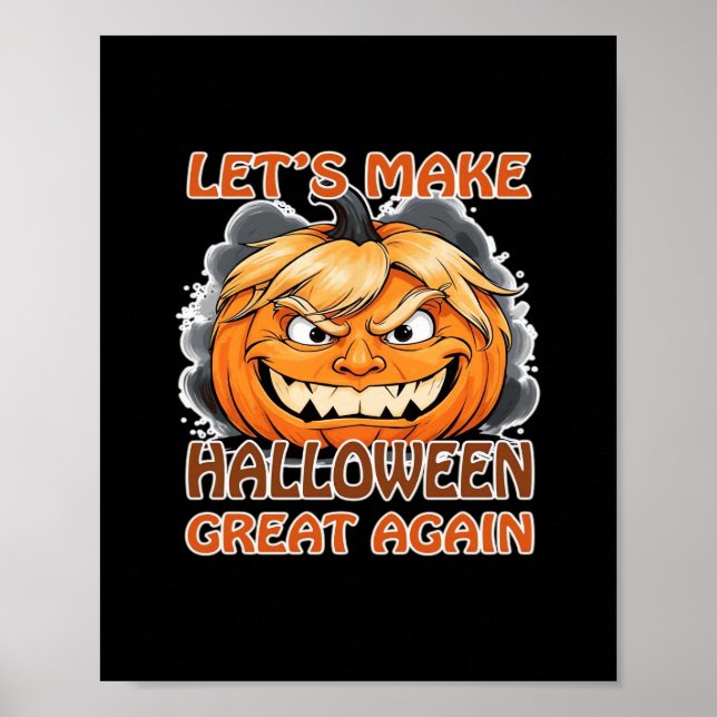 Lustigt Trumpkin - Låt oss Gör Halloween Underbart Poster (Framsidan)