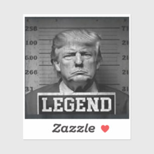 Lustigt trumpläge 2024 Mugshot President Legend Klistermärken