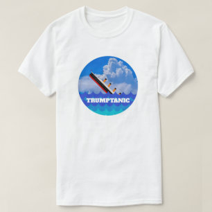 Lustigt "Trumptanic" med sjunkande Frakt T Shirt