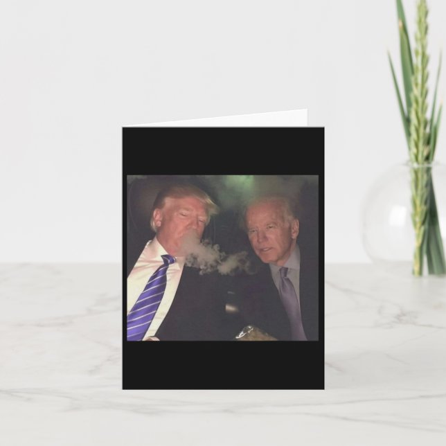 Lustigt trumpy and biden Smoking Kort (Framsida)