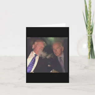 Lustigt trumpy and biden Smoking Kort