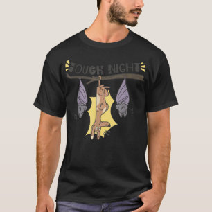 Lustigt Tuff Natt Hund och Fladdermöss Hundägare m T Shirt