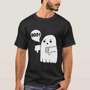 Lustigt tummen Ner Ghost Screaming Boo-ogillande T Shirt