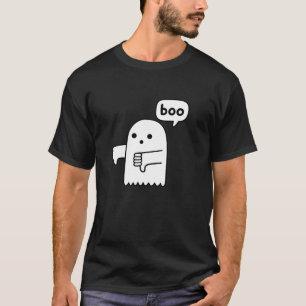 Lustigt tummen Ner Ghost Screaming Boo-ogillande T Shirt