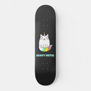 Lustigt tungt metall enmajskolvkatt mini skateboard bräda 18,5 cm
