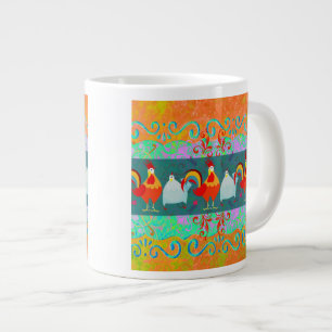 Lustigt Tupp Hen Funky Chicken Farm Animal Gips Jumbo Mugg