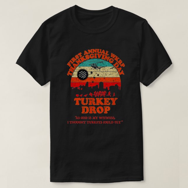 Lustigt Turkiet släpper Turkiet Thanksgiving Turki T Shirt (Design framsida)