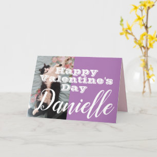 Lustigt Tuxedo Cat Happy Valentine Day Namn-kort Kort