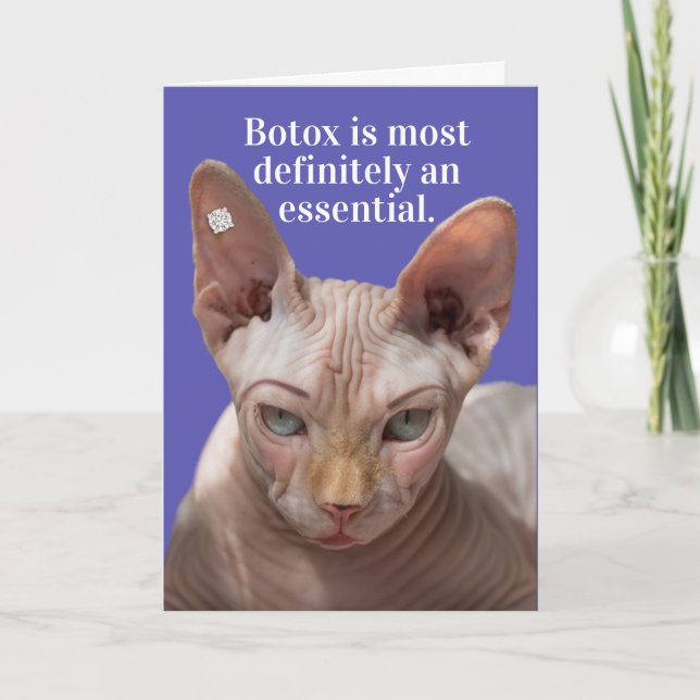 Lustigt tvättat katt- Botox är nödvändigt Kort (Framsida)