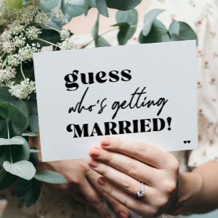 Lustigt typografi, modern avslappnad bröllop inbjudningar