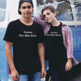 Lustigt typottecken citerar klumsi, men med Stil T Shirt