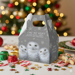Lustigt Uggla vi vill ha jul... Snowy Uggla Presentaskar