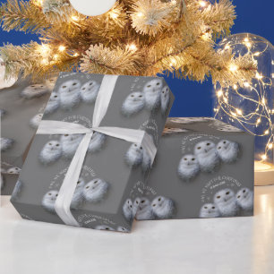 Lustigt Uggla vi vill ha jul... Snowy Uggla Presentpapper