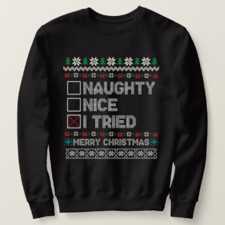 Lustigt ugglanssötare, Naughty Nice Lång Ärmad Tröja
