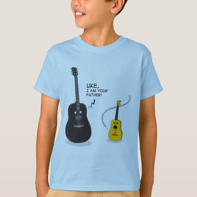 Lustigt Uke, jag är din Far!Kudde T Shirt (Framsida)