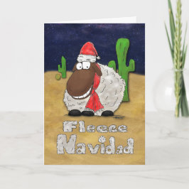 Lustigt Ull Navidad Tecknad Får julkort Helgkort