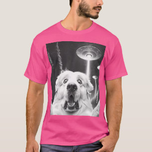 Lustigt Underbar Pyrenees Alien Ufo som tar en Sel T Shirt