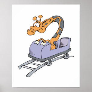 Lustigt underlägg giraffe poster