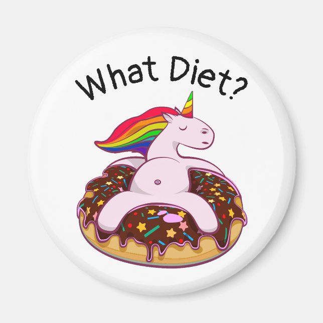 Lustigt Unicorn Donut, vilken kostym? Magnet (Framsidan)